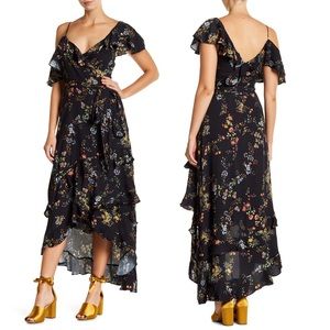 AFRM Phoenix Ruffle Wrap Maxi Dress